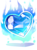 Blue Flame Heart Gem