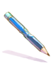 Blue Pencil In Mouth