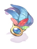 Costume Rainbow Feather Deco
