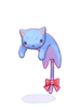 F Blue Drooping Kitty