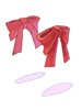 F Pair Of Red Ribbon